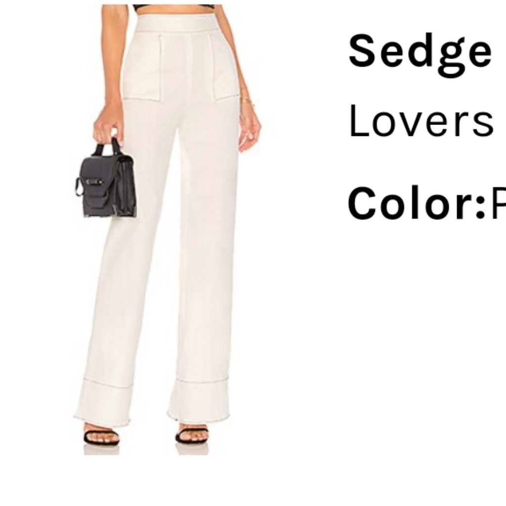 Lovers & Friends High Waist White Sedge Nwot Pants
